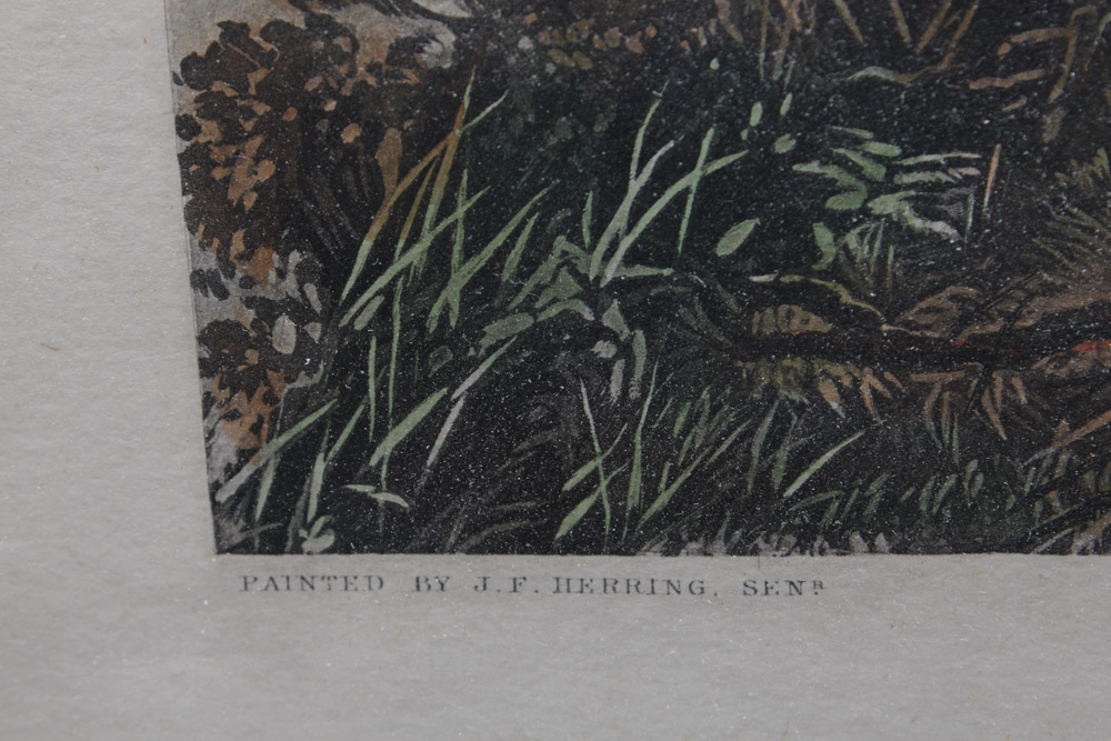 J. Harris Etching with Aquatint "The Meet"