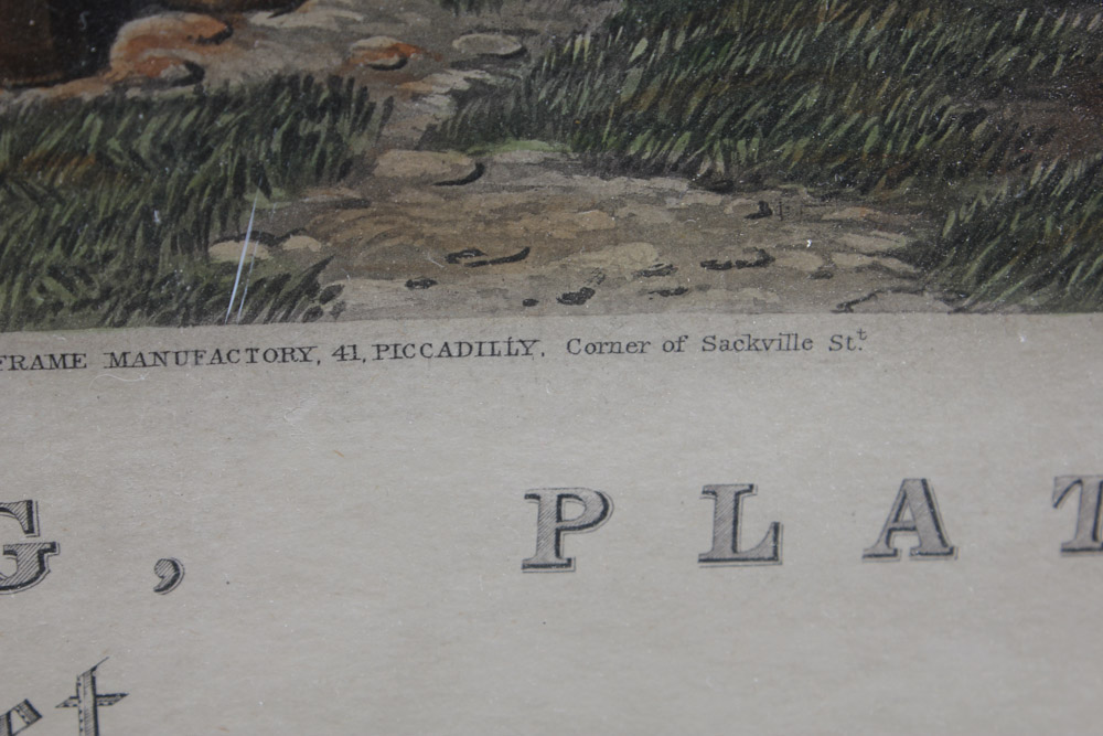 J. Harris Etching with Aquatint "The Meet"