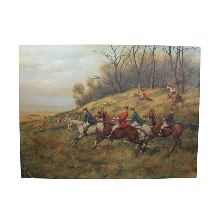 Oil Painting on Canvas of Hunting Scene