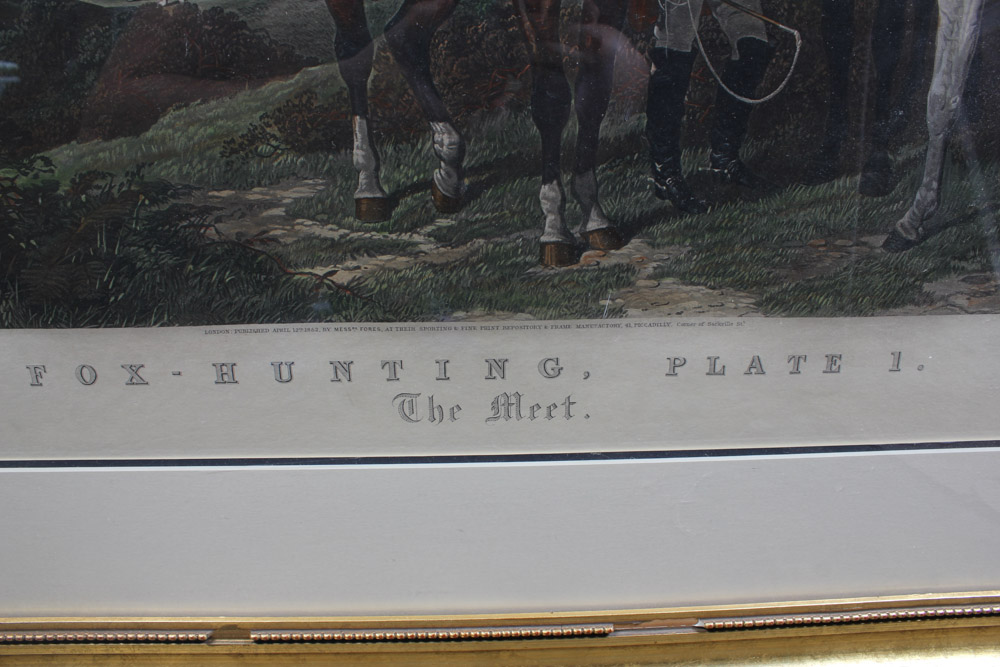 J. Harris Etching with Aquatint "The Meet"