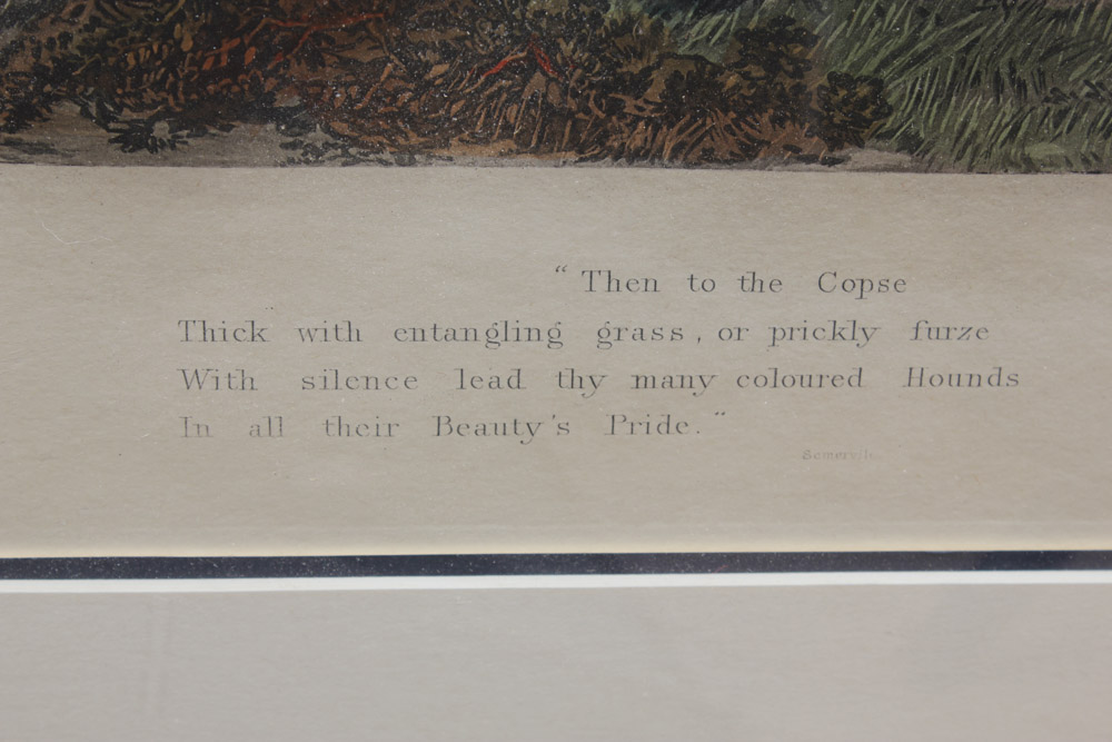 J. Harris Etching with Aquatint "The Meet"