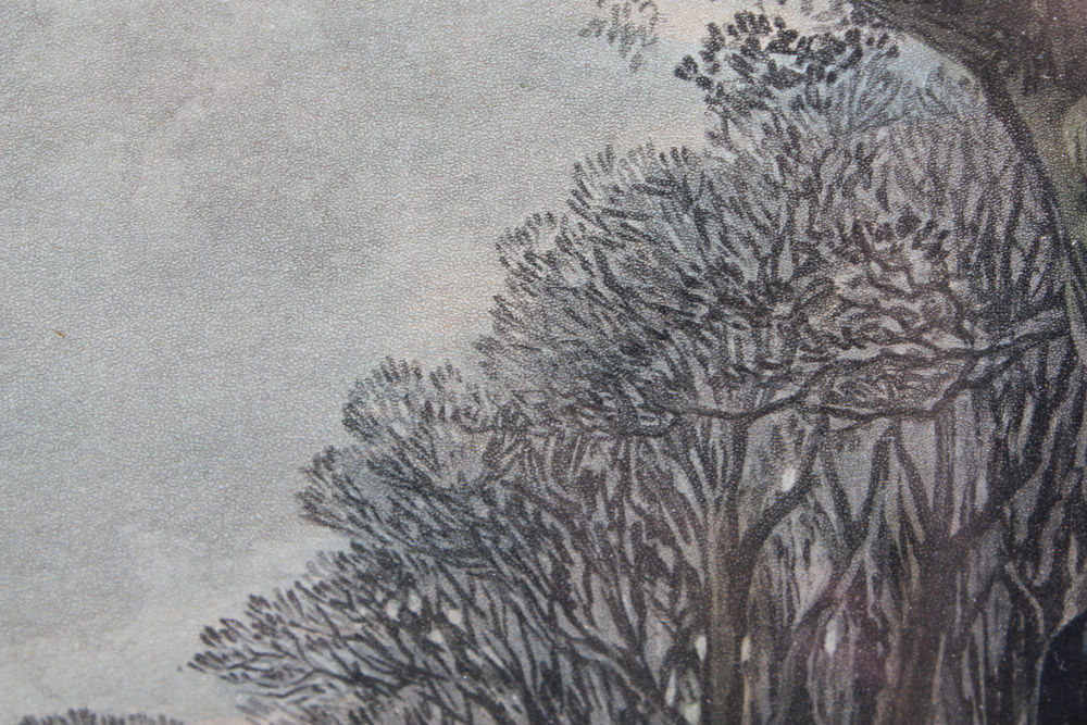 J. Harris Etching with Aquatint "The Meet"