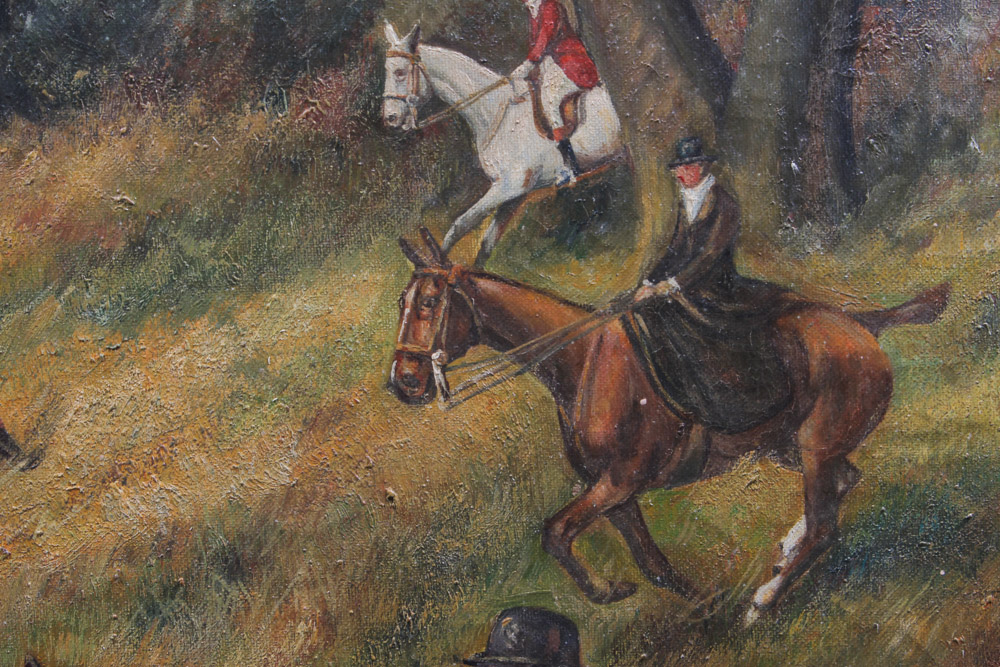 Oil Painting on Canvas of Hunting Scene