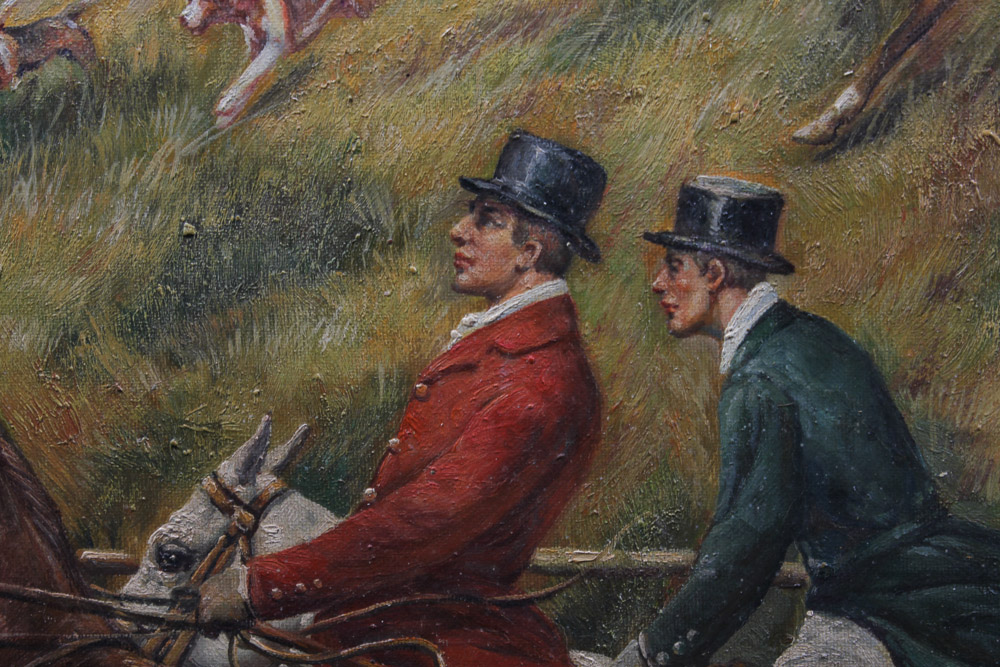 Oil Painting on Canvas of Hunting Scene