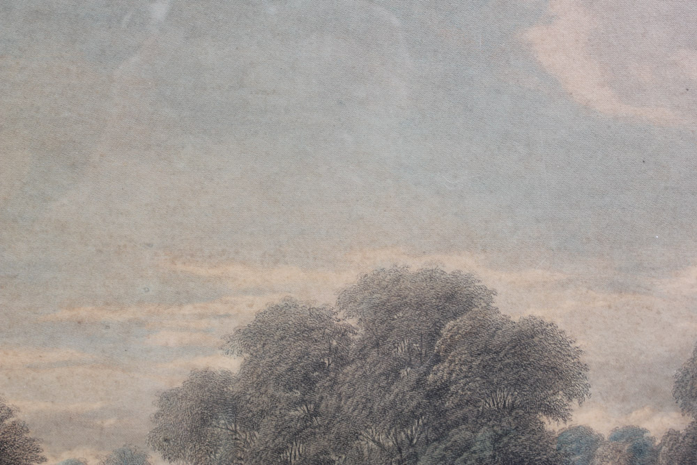 Color Engraving of Rowing Team