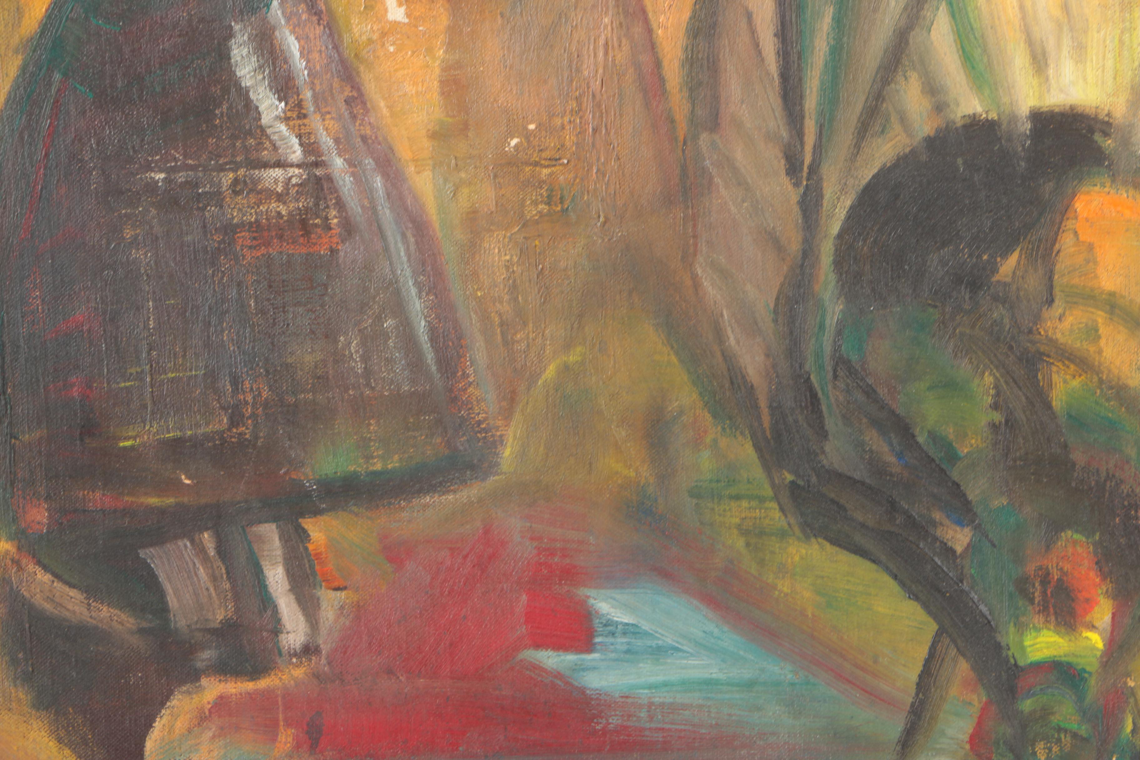 Oil Painting on Canvas of Abstract Composition