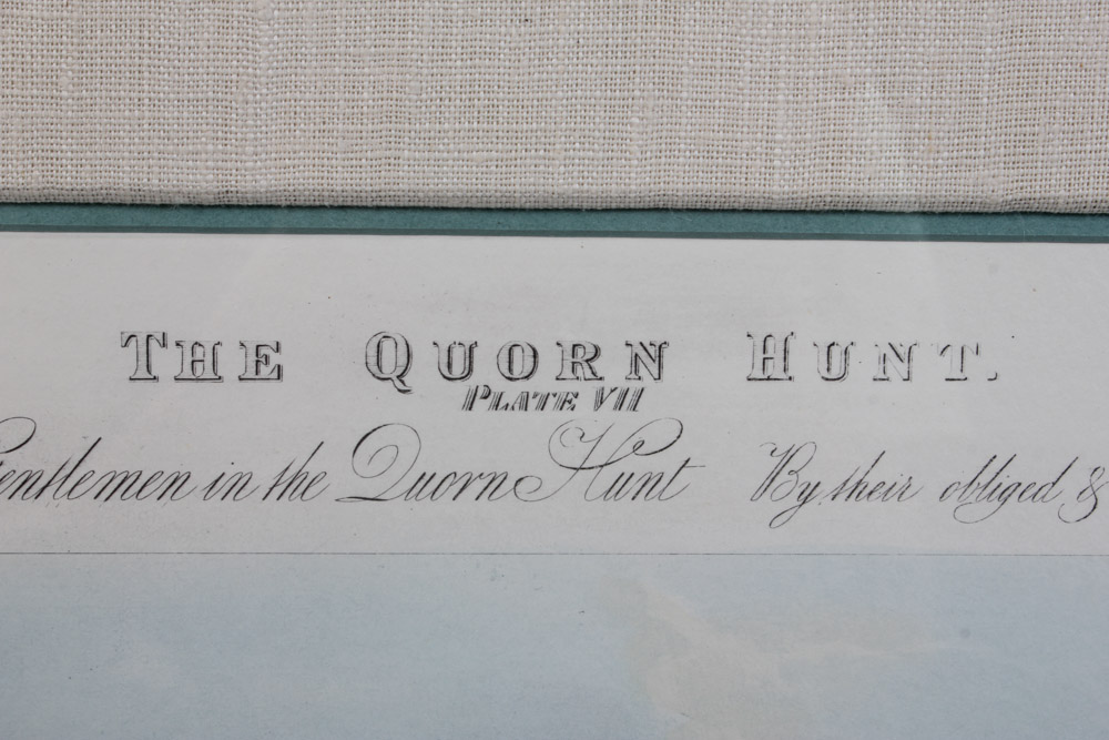 Frederick Christian Lewis Aquatint Engraving After Henry Alken "The Quorn Hunt: The Whissendine Appears in View"