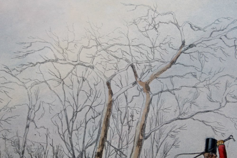 Frederick Christian Lewis Aquatint Engraving After Henry Alken "The Quorn Hunt: Snob is Beat!"