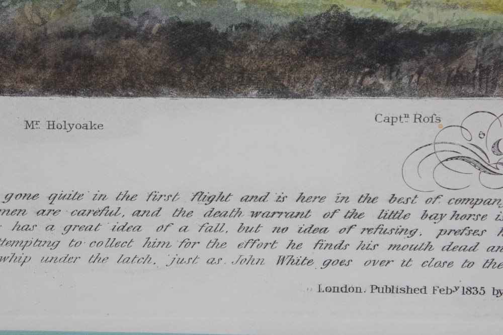 Frederick Christian Lewis Aquatint Engraving After Henry Alken "The Quorn Hunt: Snob is Beat!"