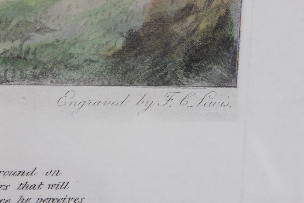 Frederick Christian Lewis Aquatint Engraving After Henry Alken "The Quorn Hunt: Snob is Beat!"