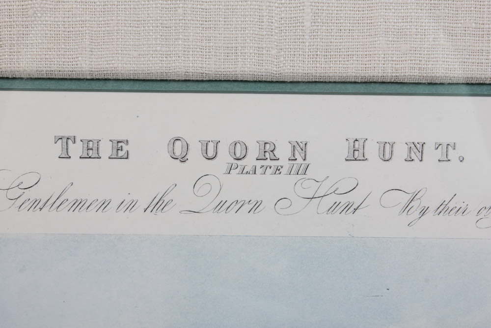Frederick Christian Lewis Aquatint Engraving After Henry Alken "The Quorn Hunt: Tally-Ho and Away"