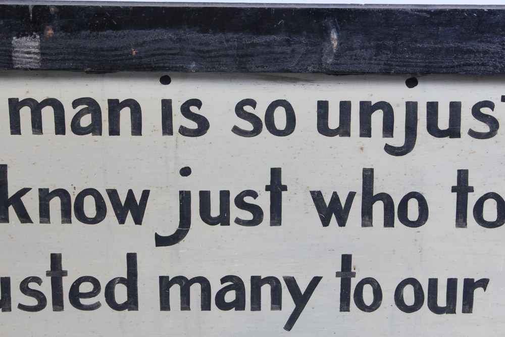 Handpainted Tin Sign