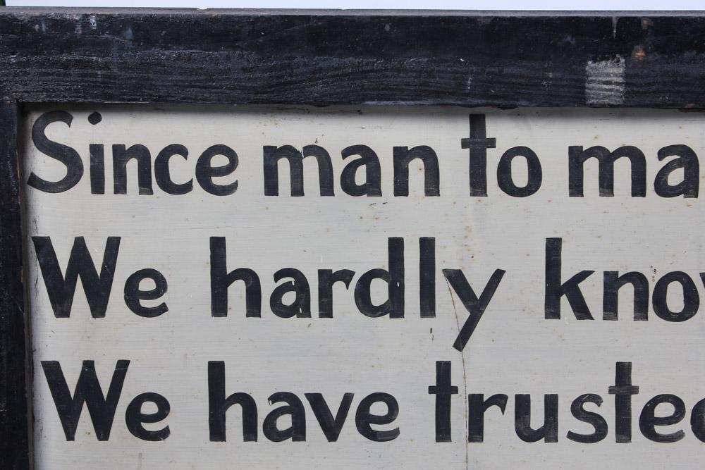 Handpainted Tin Sign