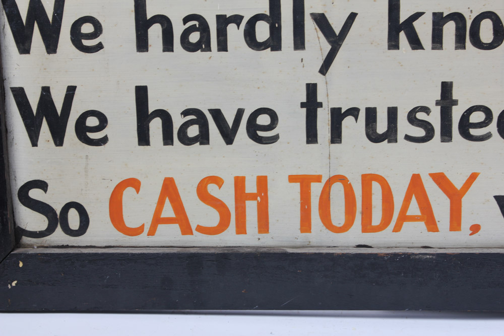 Handpainted Tin Sign