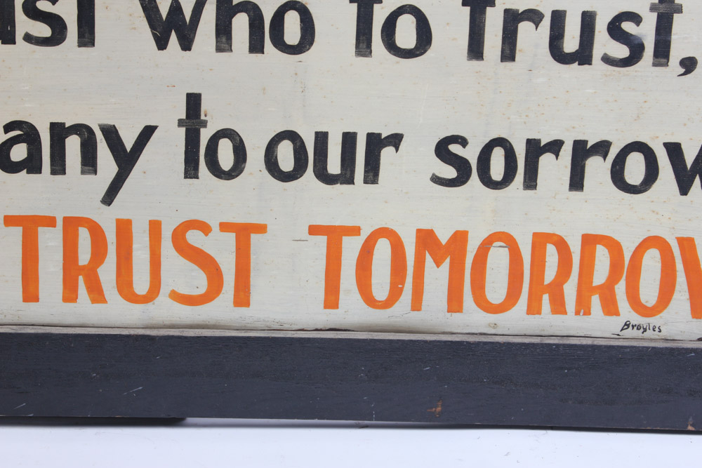 Handpainted Tin Sign