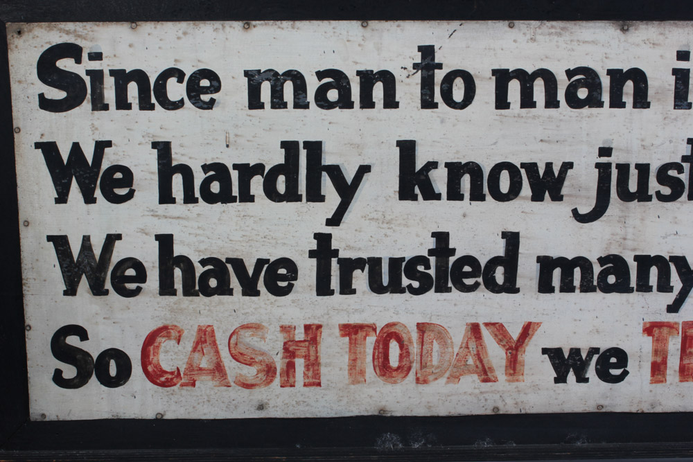 Handpainted Tin Sign