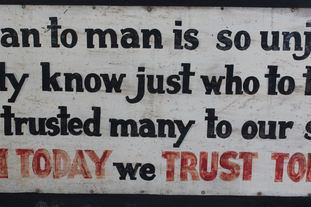 Handpainted Tin Sign