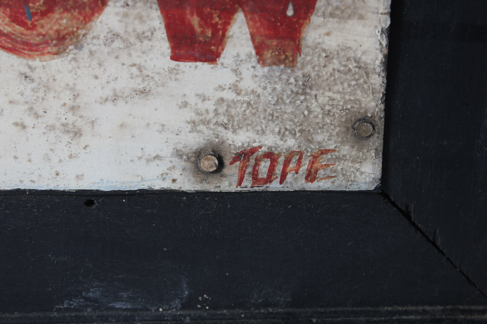 Handpainted Tin Sign