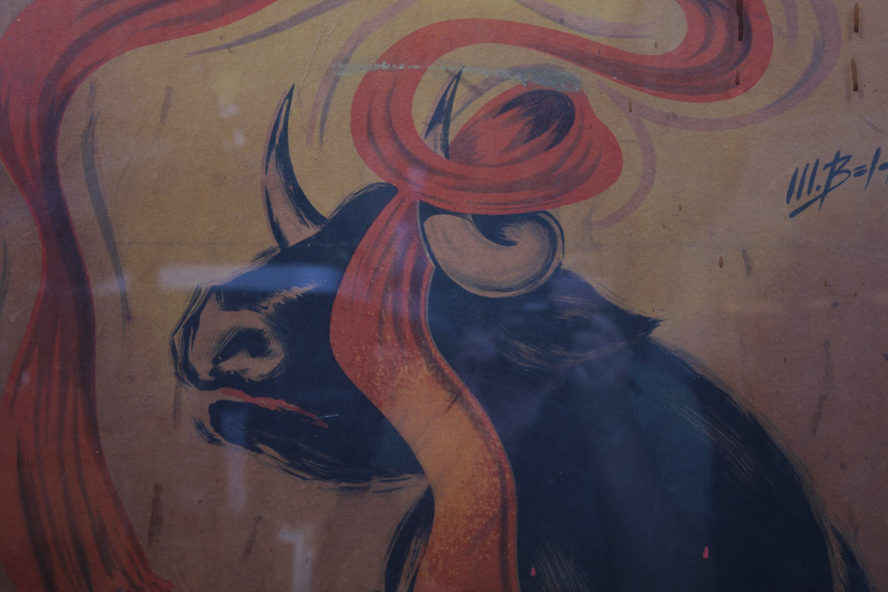 Original 1956 Color Lithograph Poster For The Festival of San Fermin