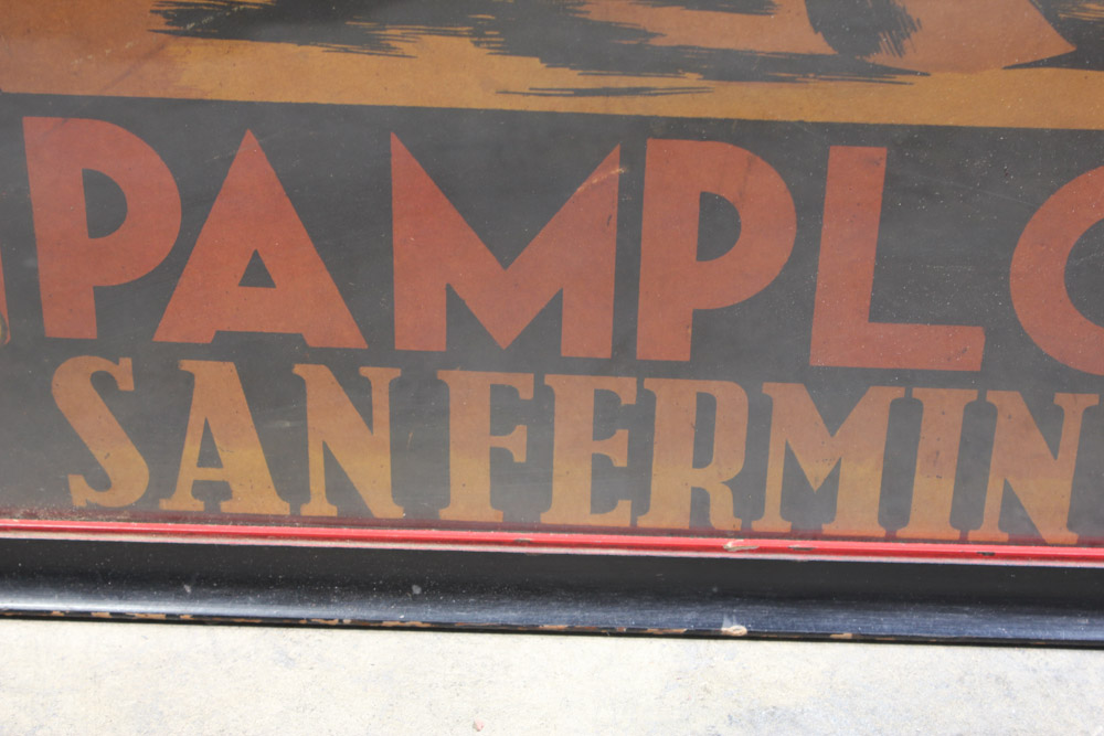 Original 1956 Color Lithograph Poster For The Festival of San Fermin