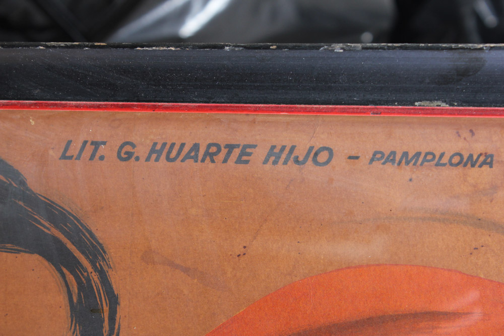 Original 1956 Color Lithograph Poster For The Festival of San Fermin