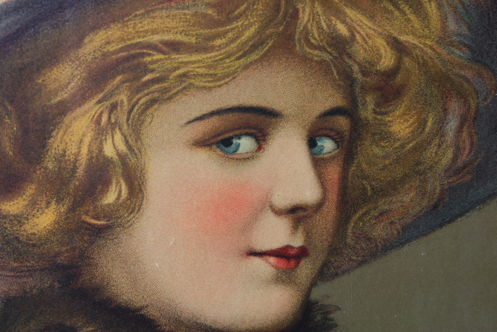 Perfection Cigarettes Original Chromolithograph Advertisement