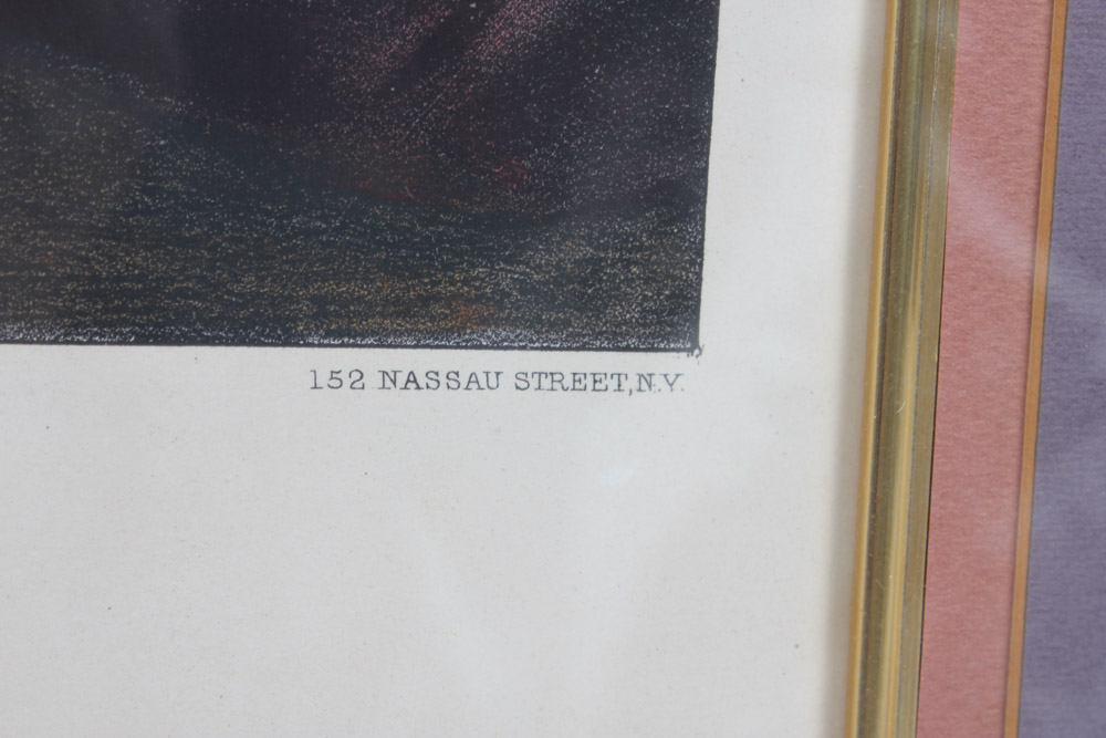 Currier & Ives Chromolithograph "Washington at Home"