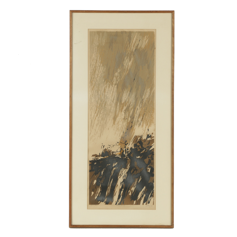 Seong Moy Limited Edition Woodblock on Paper "Spring Rain"