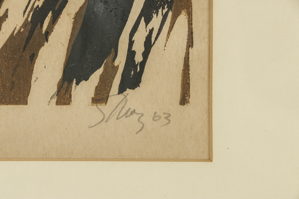 Seong Moy Limited Edition Woodblock on Paper "Spring Rain"