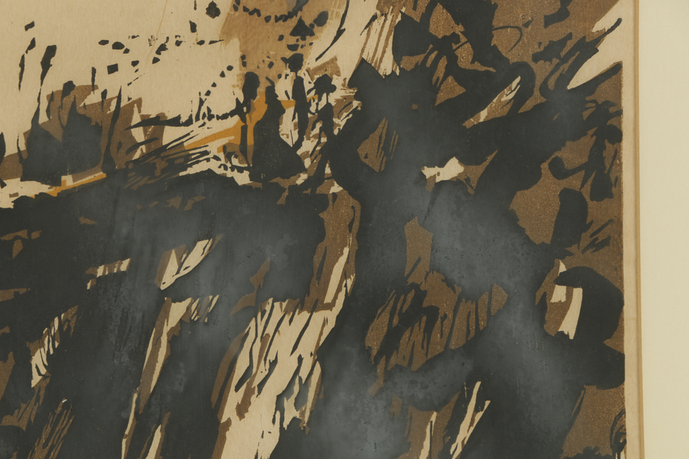 Seong Moy Limited Edition Woodblock on Paper "Spring Rain"