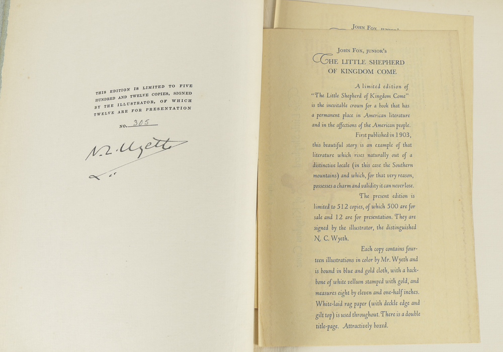 1931 Limited Edition Printing "The Little Shepherd of Kingdom Come" by John Fox Jr.