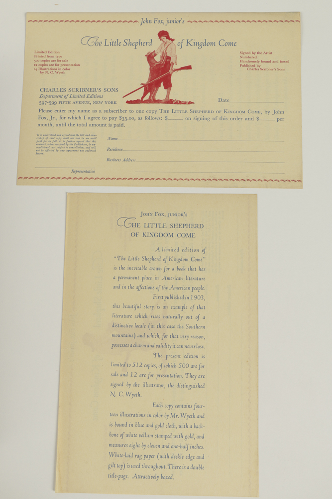 1931 Limited Edition Printing "The Little Shepherd of Kingdom Come" by John Fox Jr.