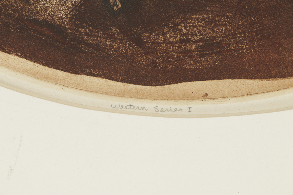 John Ihle Limited Edition Color Etching on Paper "Western Series I"