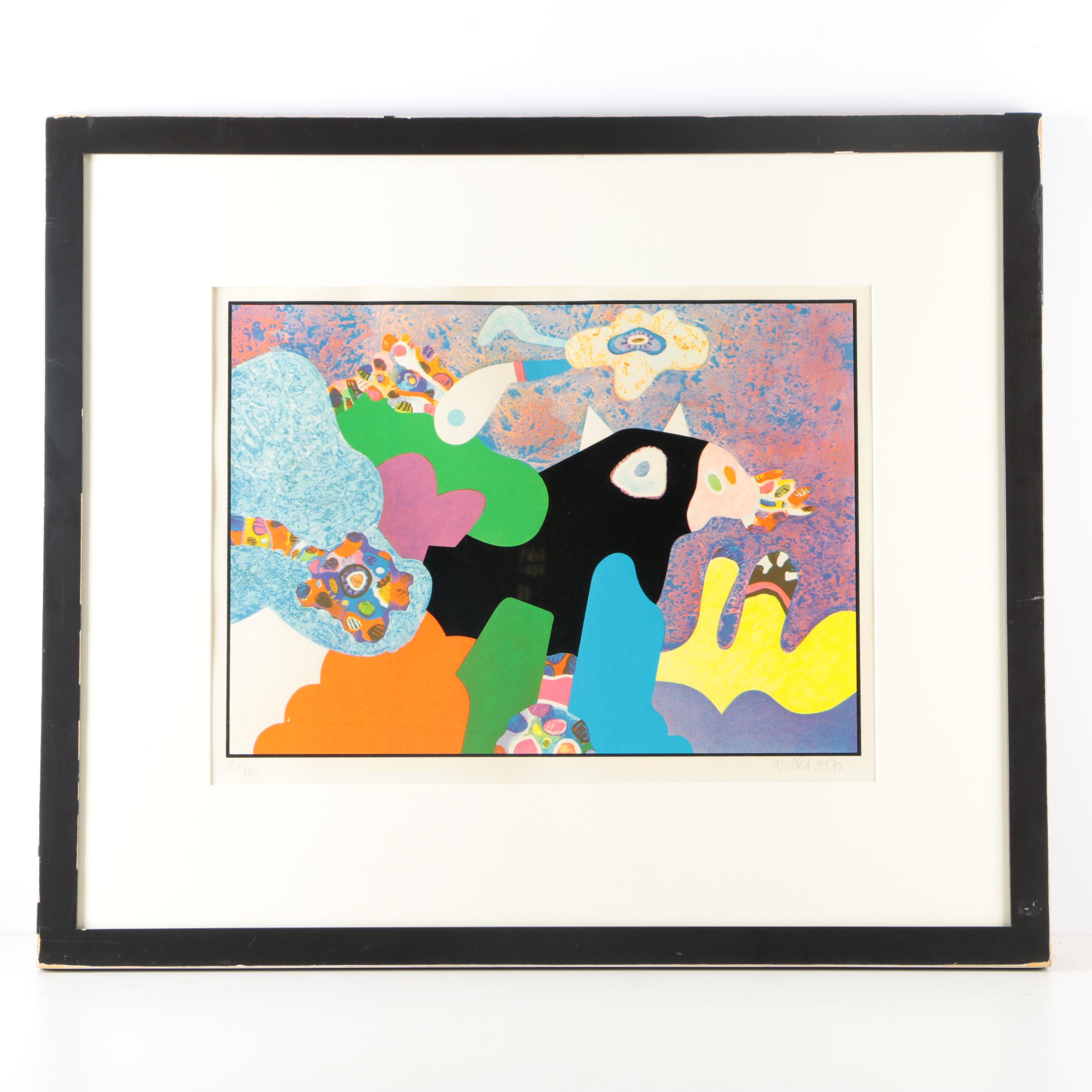 Otmar Alt Limited Edition Serigraph "Hippo"