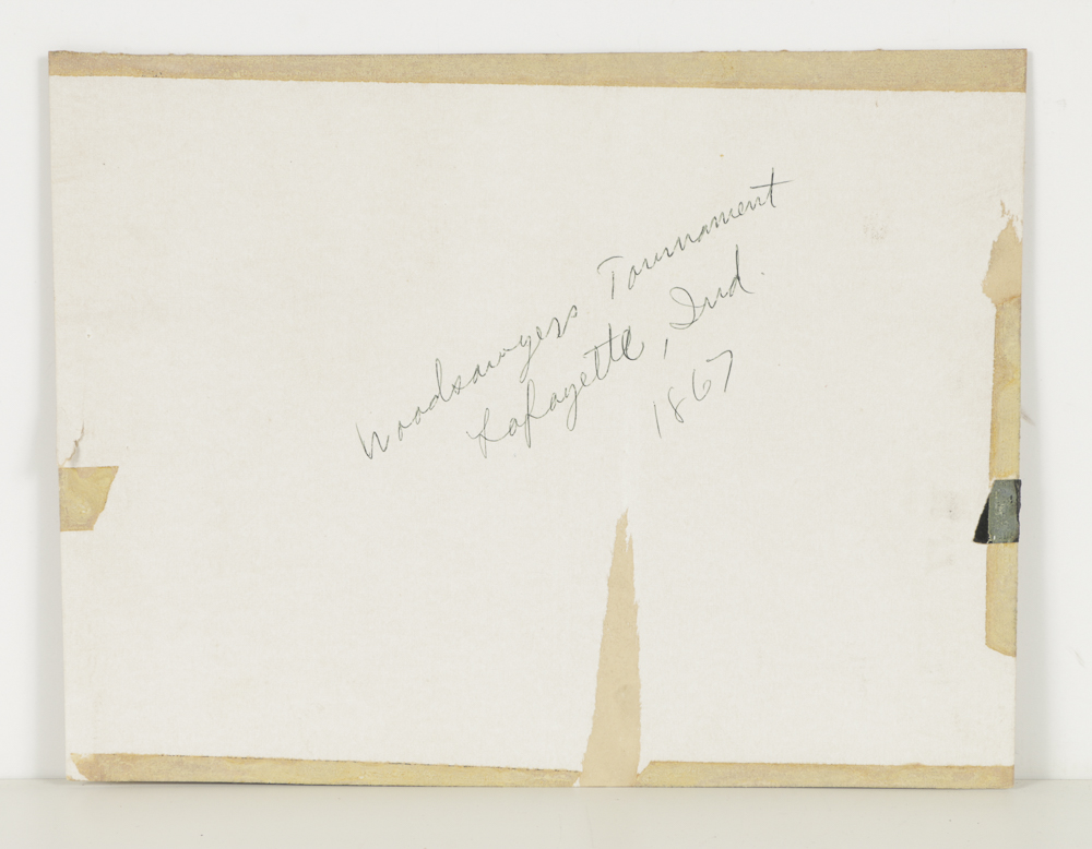 Harper's Weekly Engraving on Paper "Wood-sawers' Tournament"