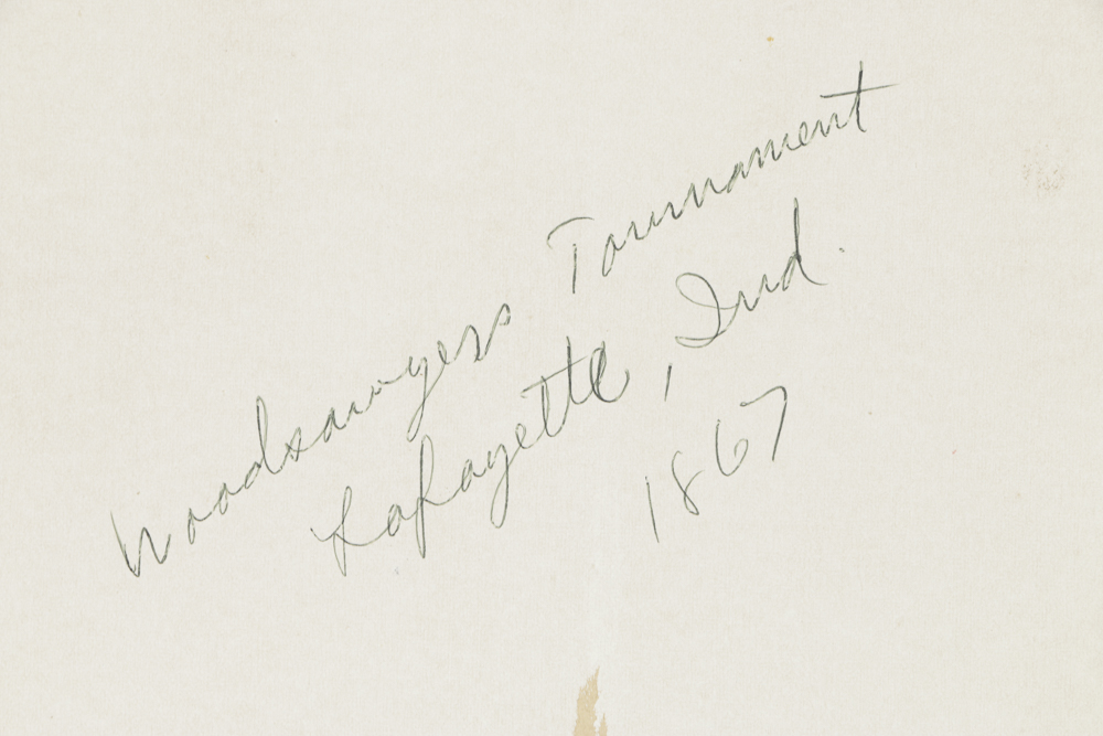 Harper's Weekly Engraving on Paper "Wood-sawers' Tournament"