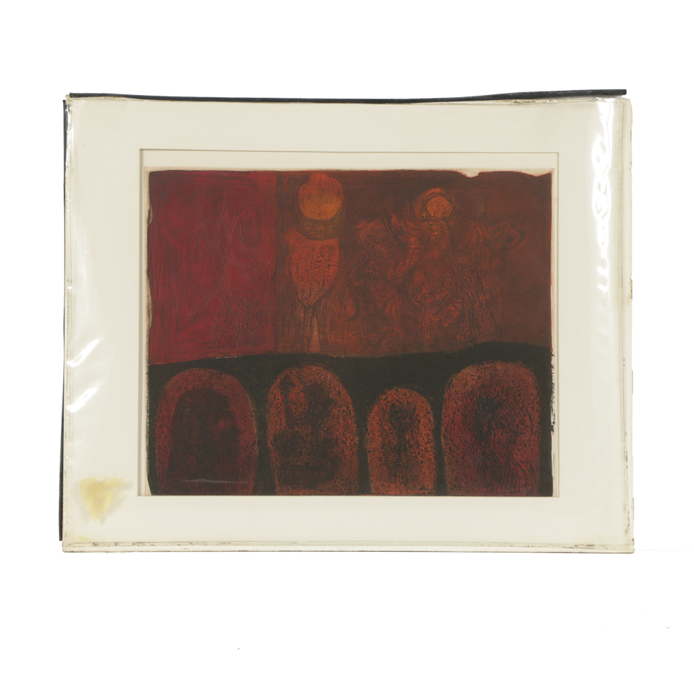 John Ihle Artist's Proof Color Etching on Paper "Catacomb"