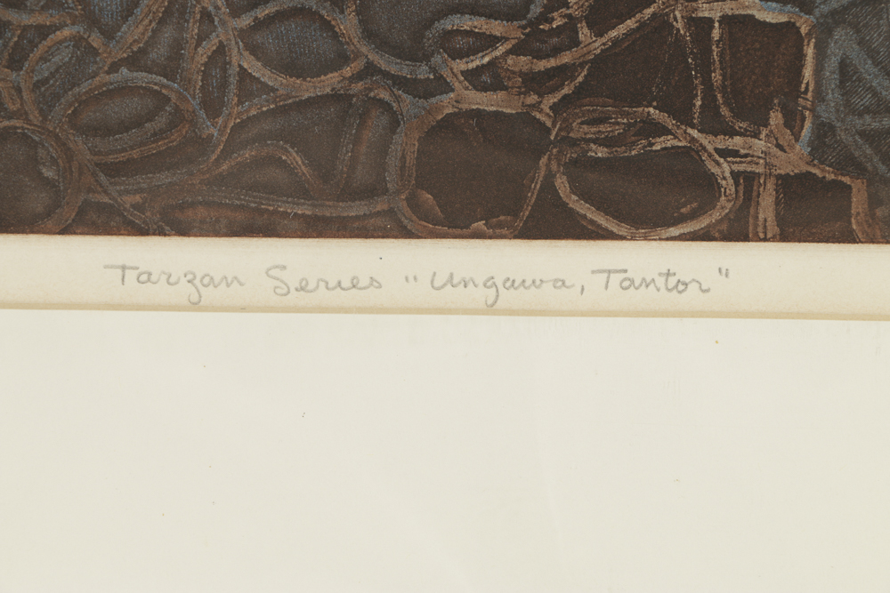 John Ihle Artist's Proof Color Etching on Paper "Ungawa, Tantor"