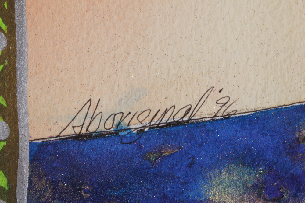 Mixed Media on Paper of Nude Women Signed Aboriginal