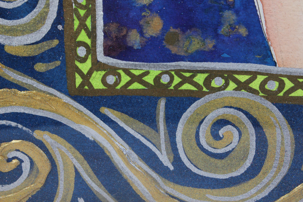 Mixed Media on Paper of Nude Women Signed Aboriginal