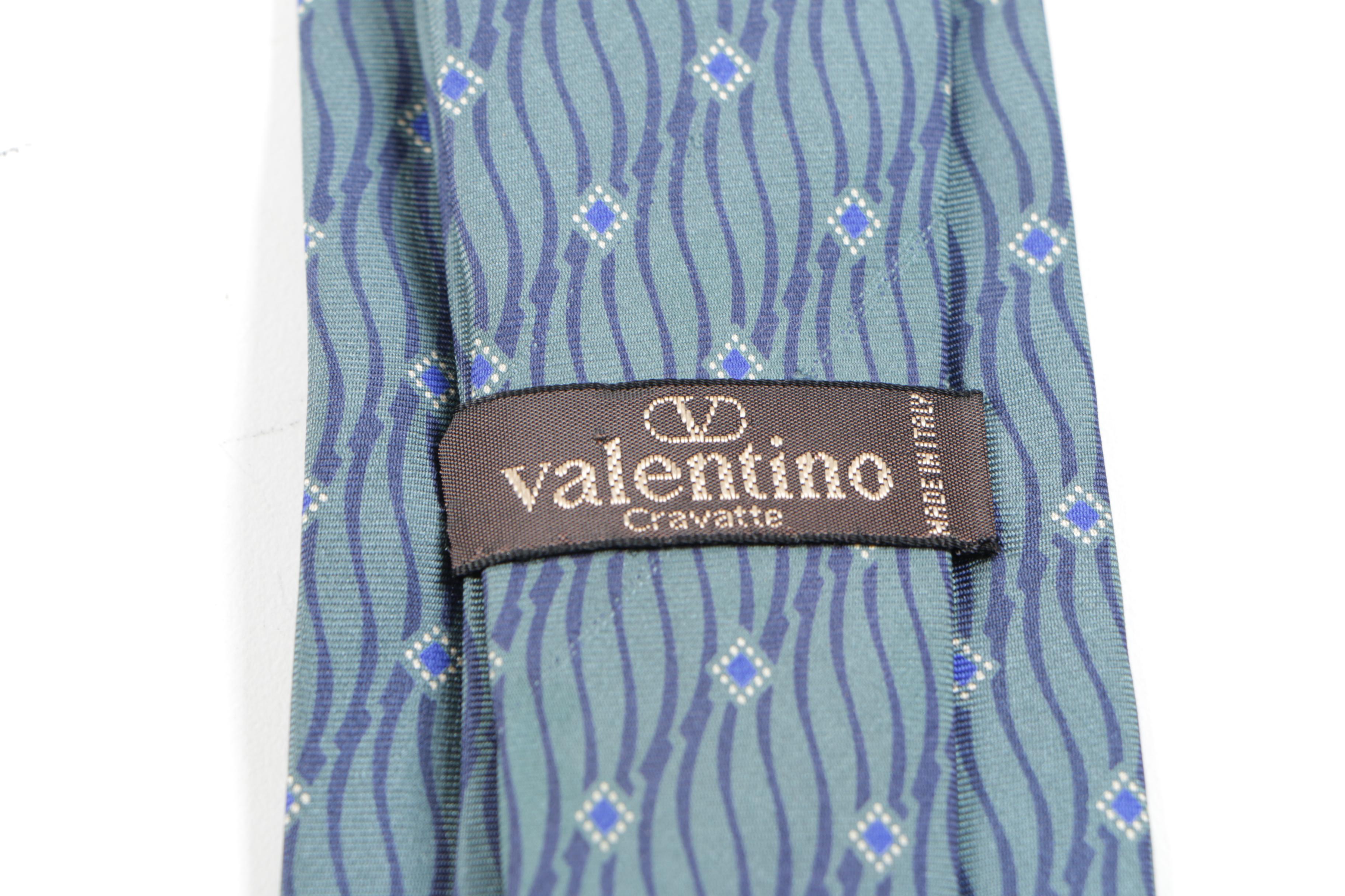 Neckties Including Valentino, Oscar de la Renta, and Beaufort