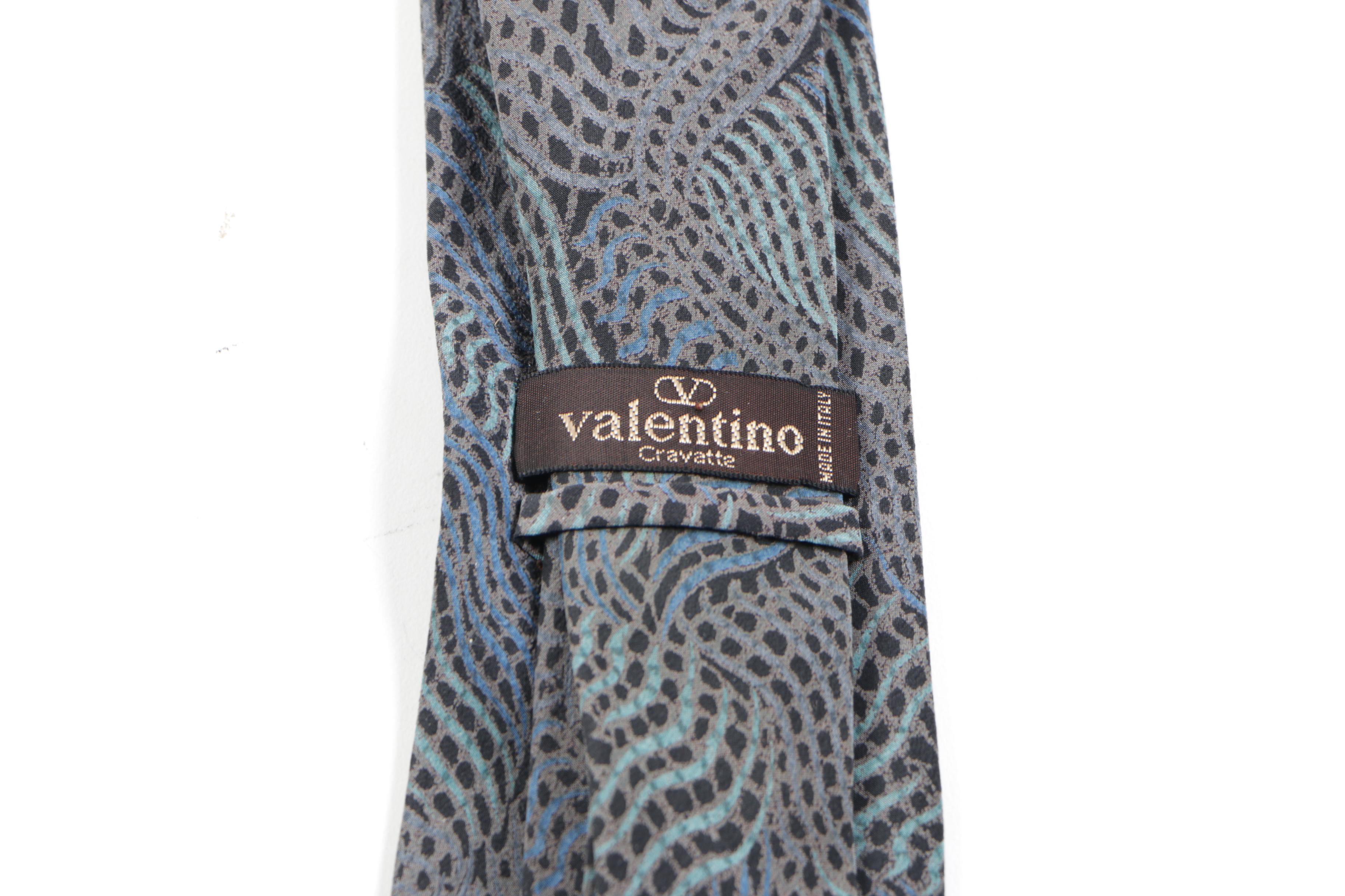 Neckties Including Valentino, Oscar de la Renta, and Beaufort