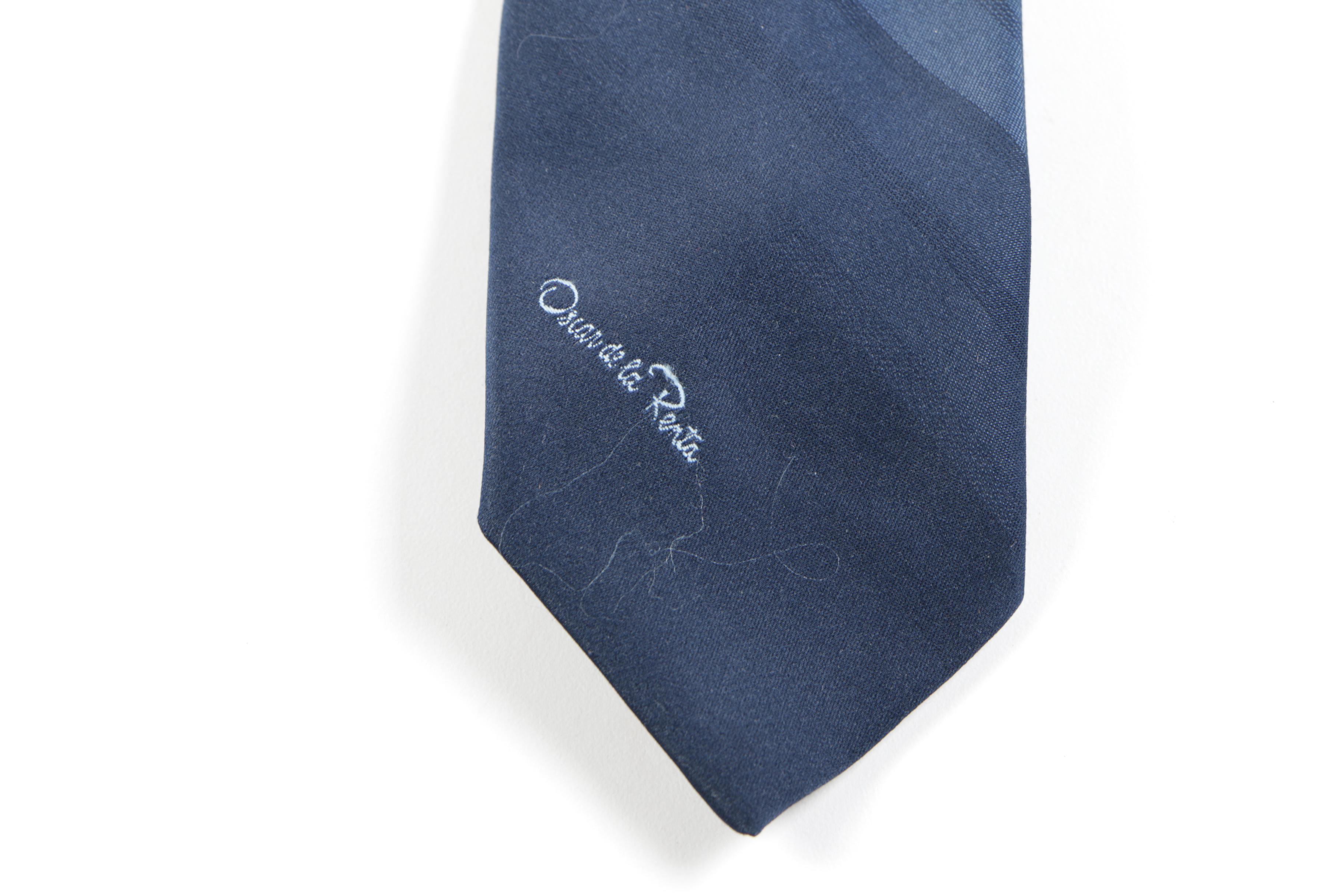 Neckties Including Valentino, Oscar de la Renta, and Beaufort