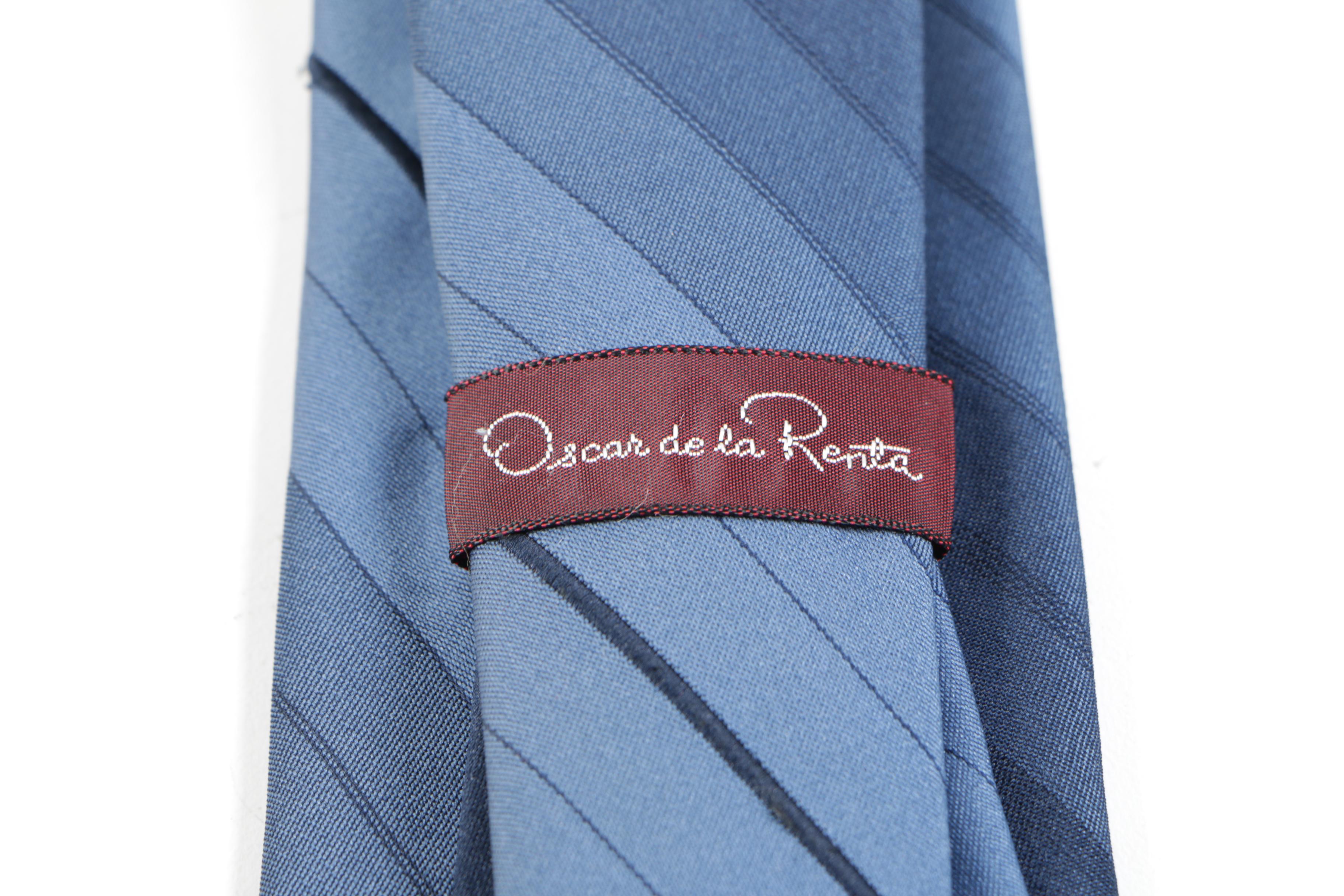 Neckties Including Valentino, Oscar de la Renta, and Beaufort