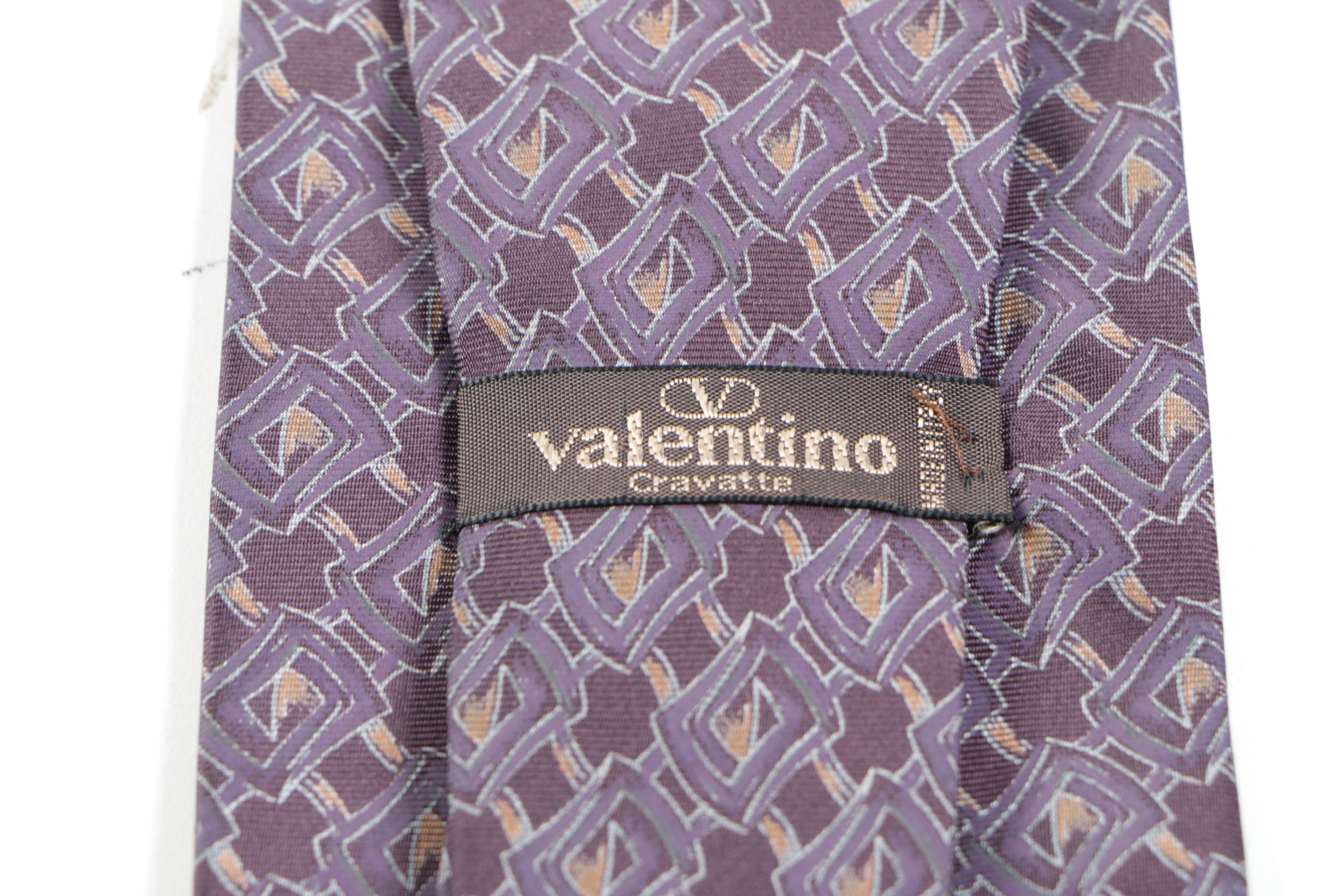Neckties Including Valentino, Oscar de la Renta, and Beaufort