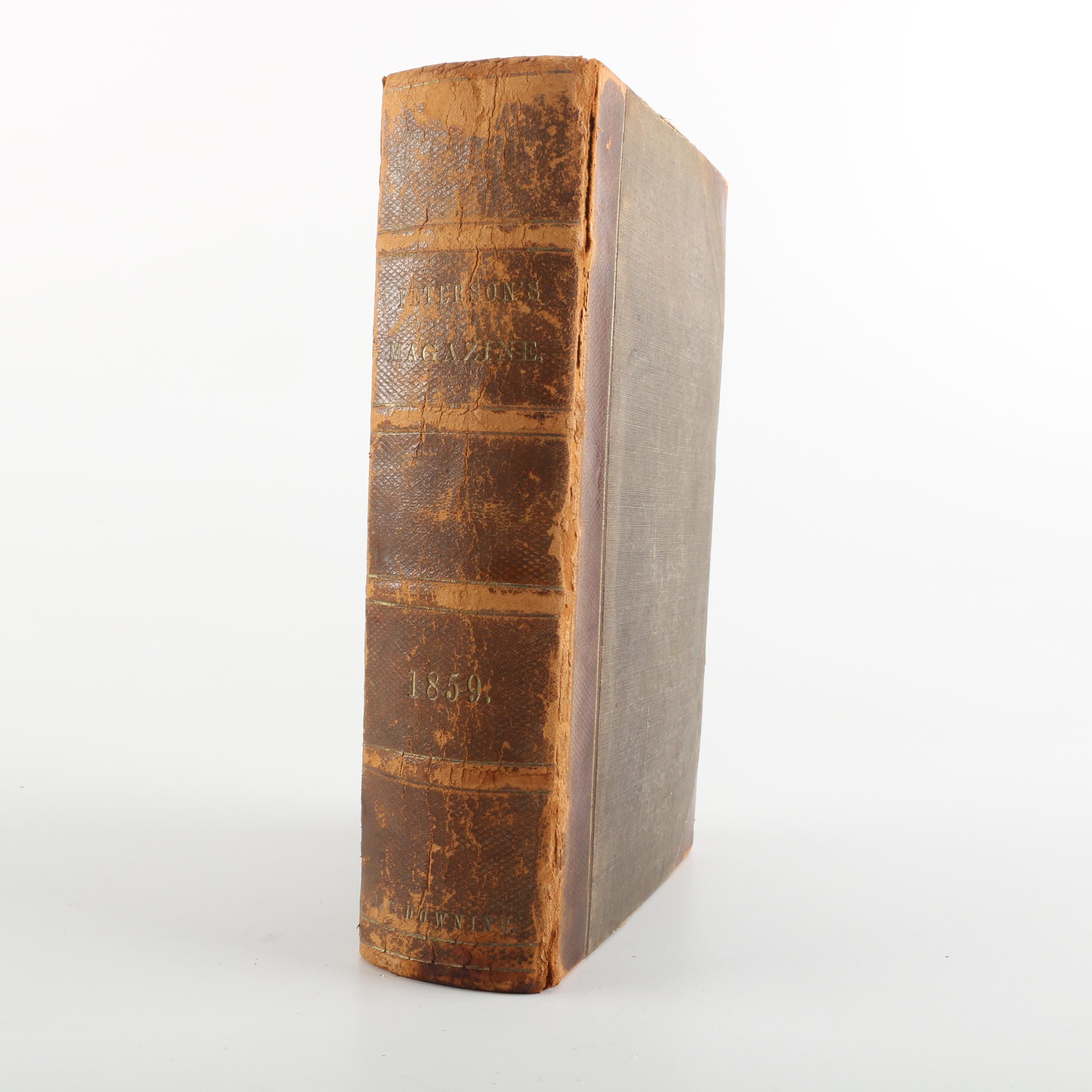 1859 Bound Volume of "Peterson's Magazine"