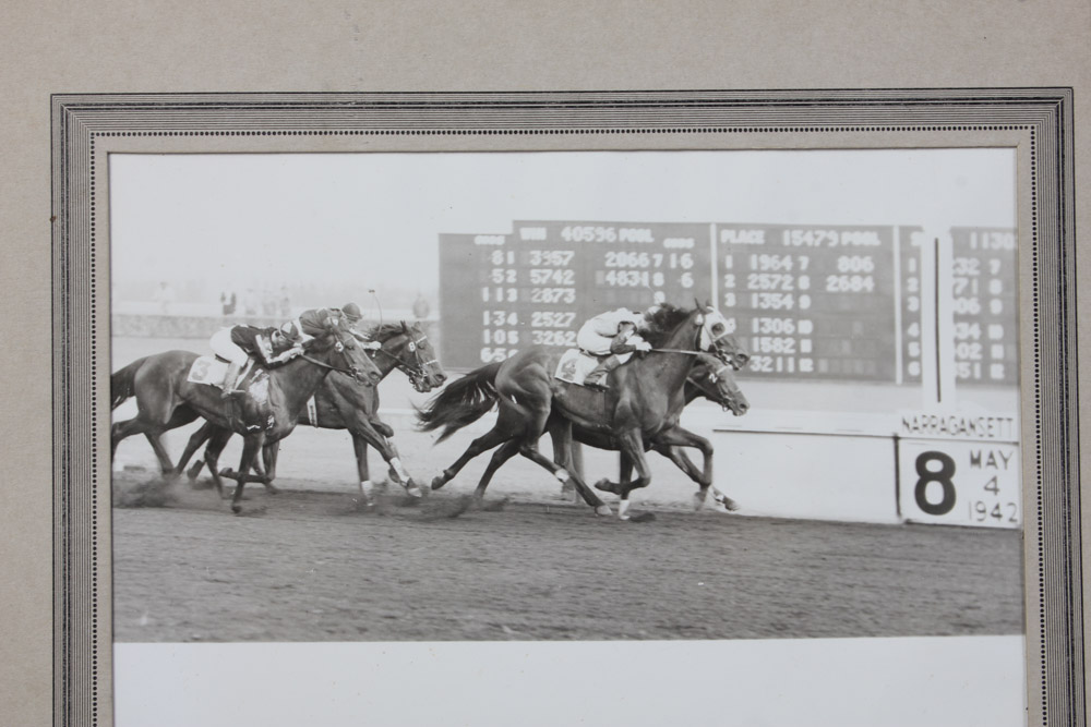Collection of Narragansett Park Black and White Photographs of Race Horses
