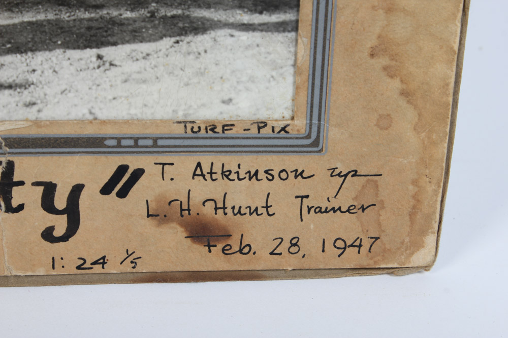 Collection of Black and White Photographs of Race Horses