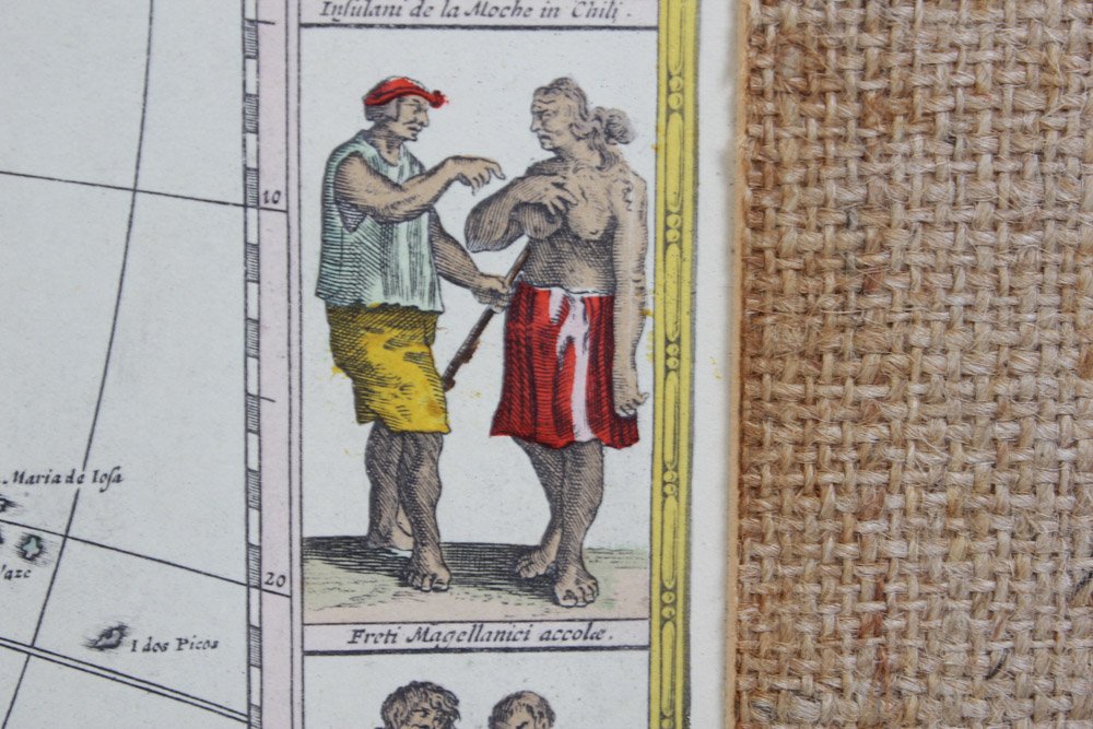 Hand Colored Lithograph After "Americae Nova Tabula"