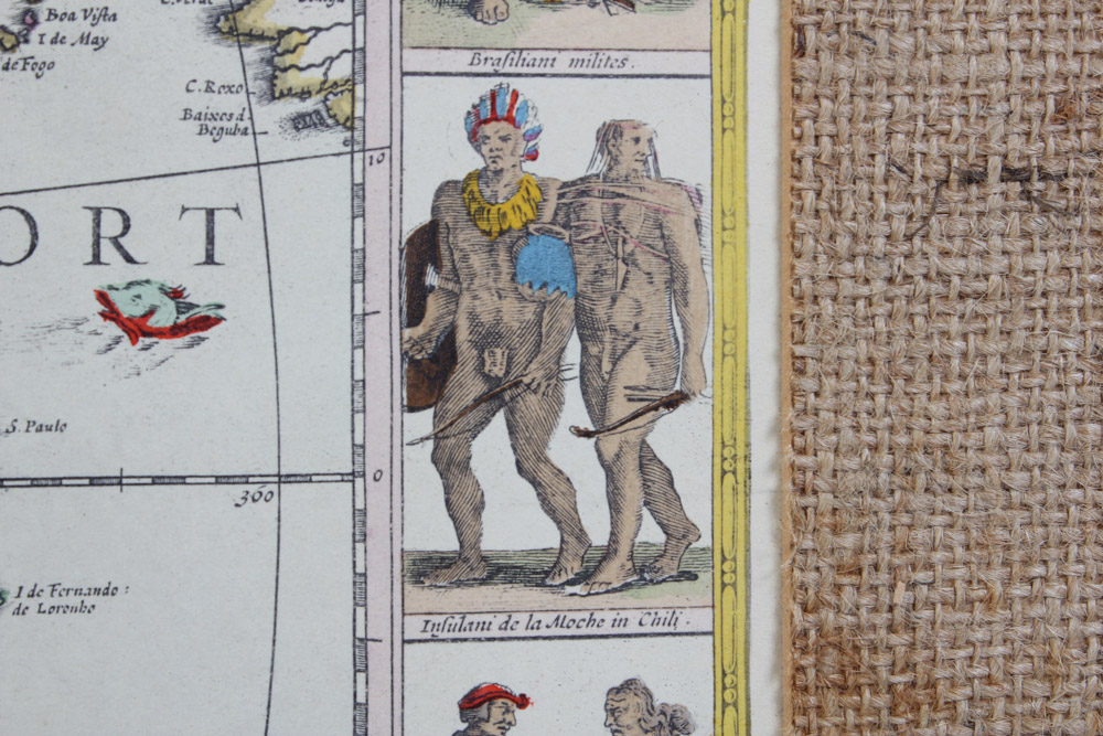 Hand Colored Lithograph After "Americae Nova Tabula"